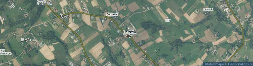 Zdjęcie satelitarne Drużków Pusty ul.
